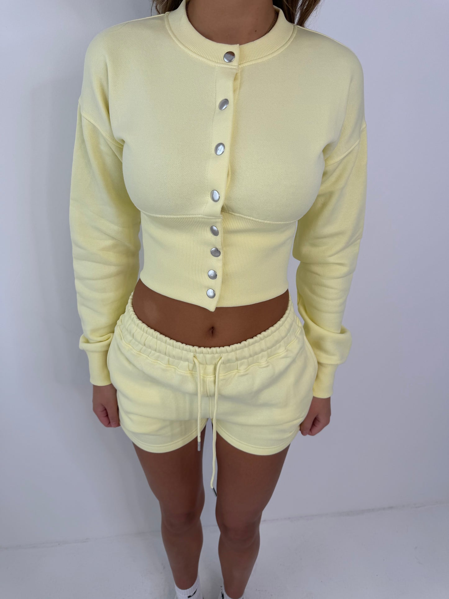 Sammie button compression shorts set