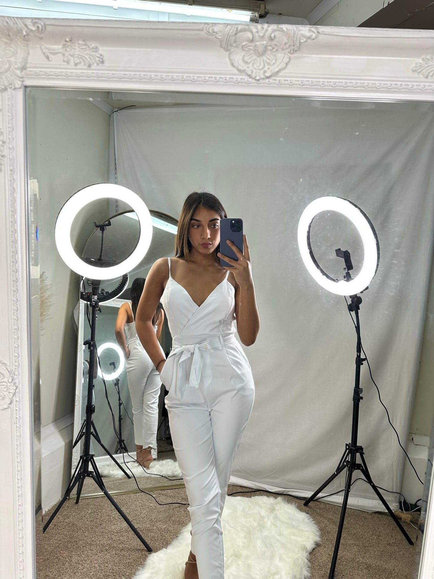 Madison belted one piece jumpsuit