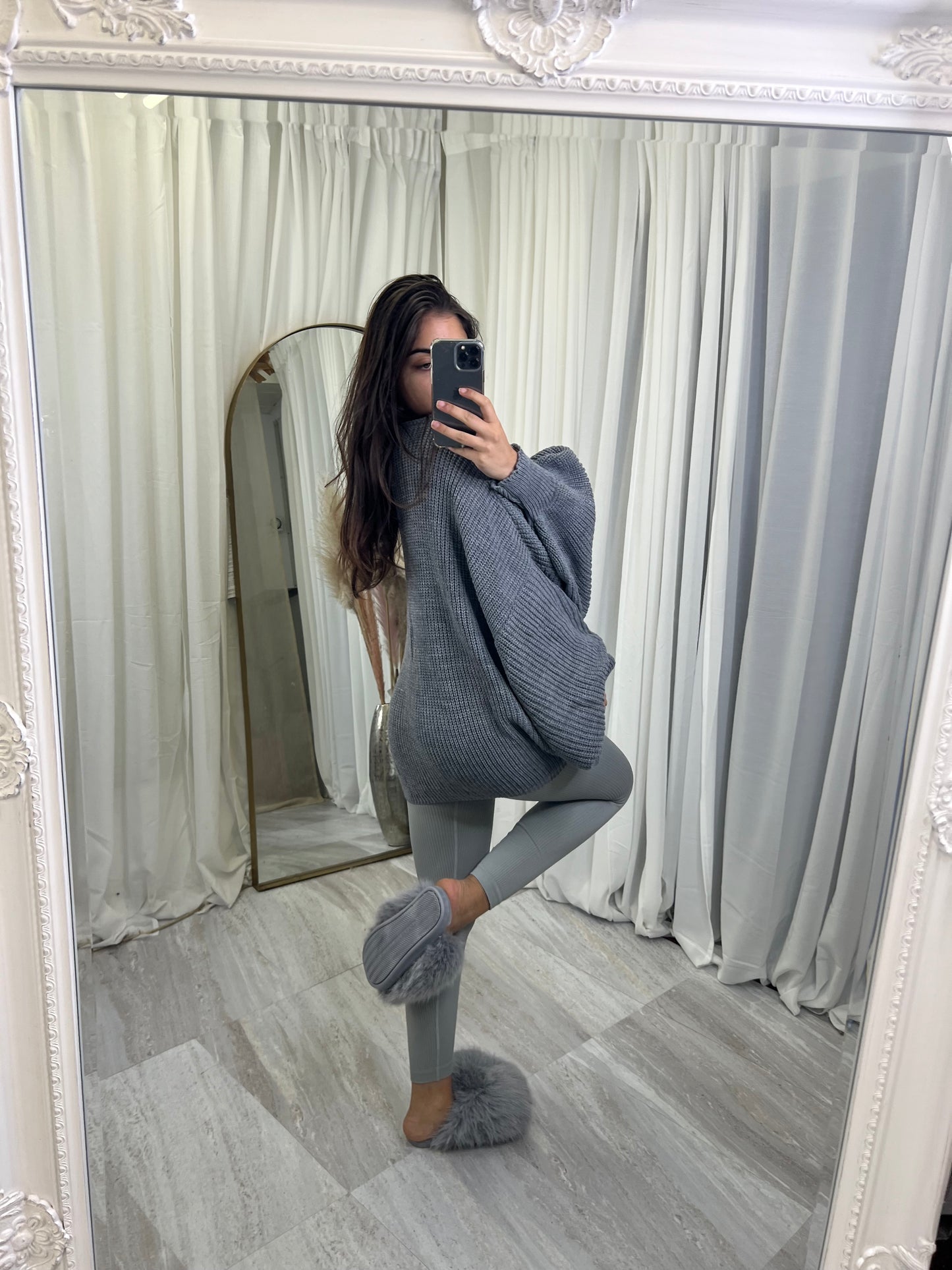 Balloon sleeve knitted cardigan