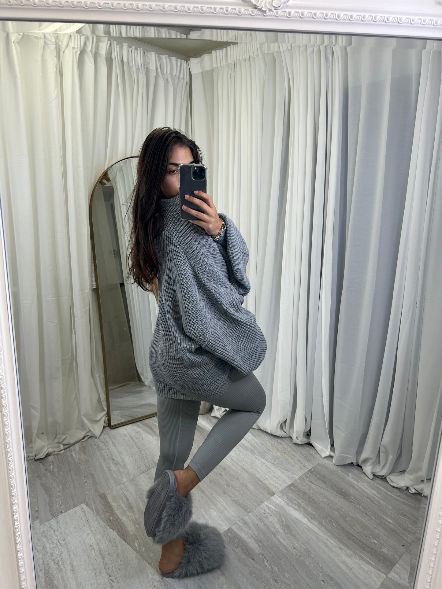 Balloon sleeve knitted cardigan