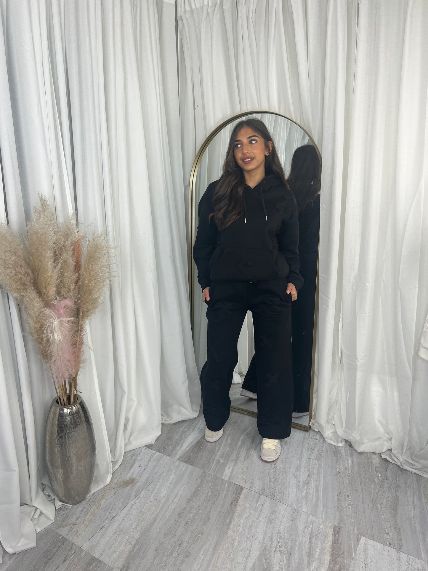 Oversized wide leg cross tracksuit