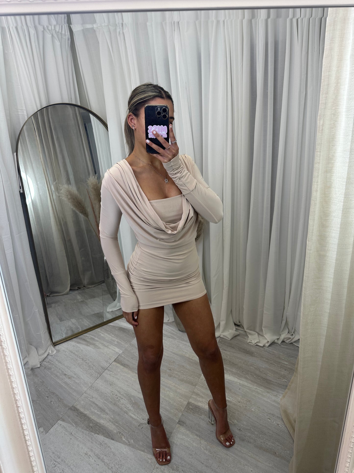 Emelia cowl mini dress 2050/3007