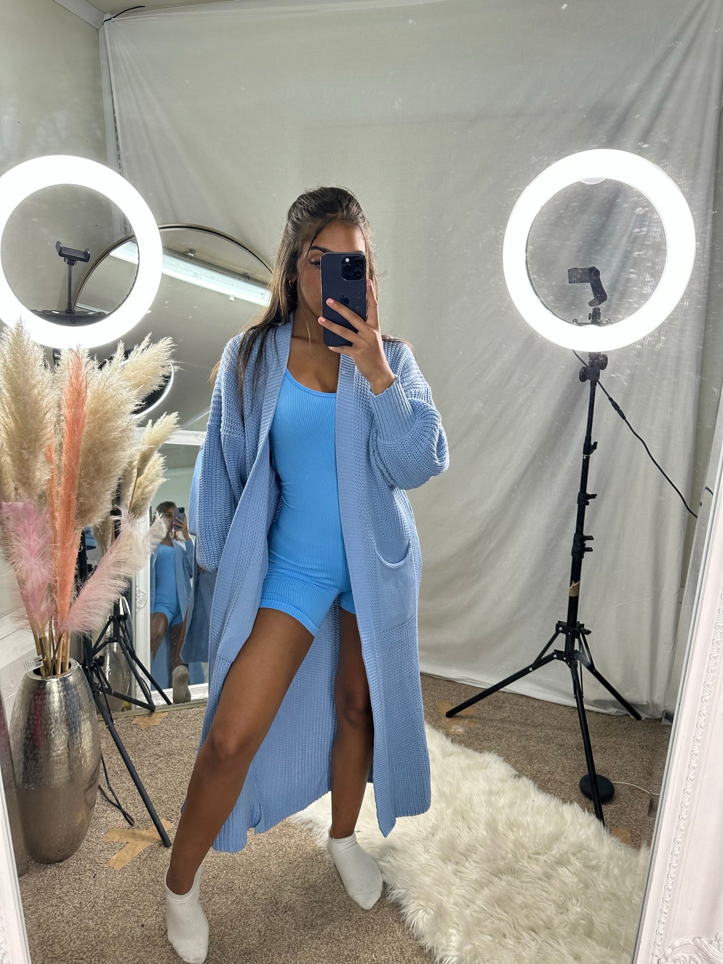 Thea long balloon sleeved cardigan