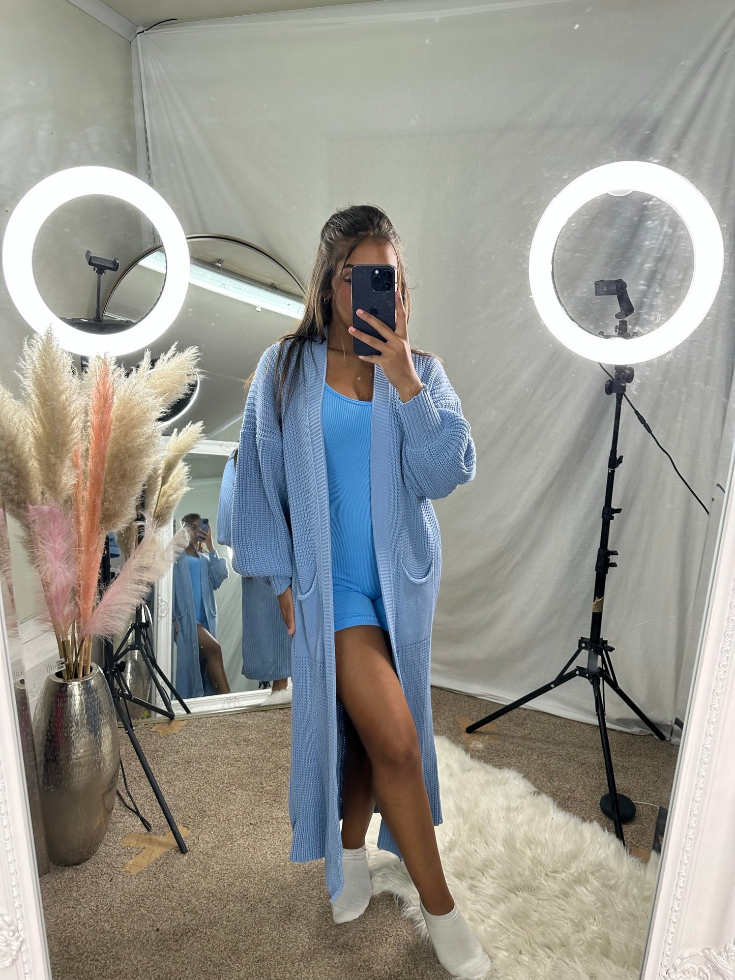 Thea long balloon sleeved cardigan