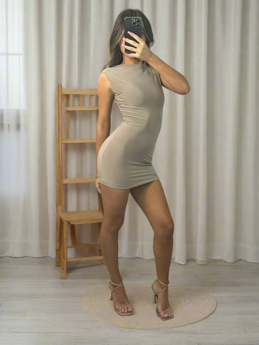 Sleeveless backless mini party dress