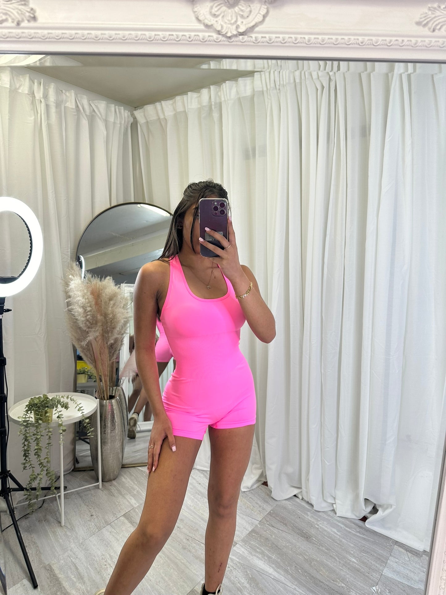 Ruched bum cross back unitard