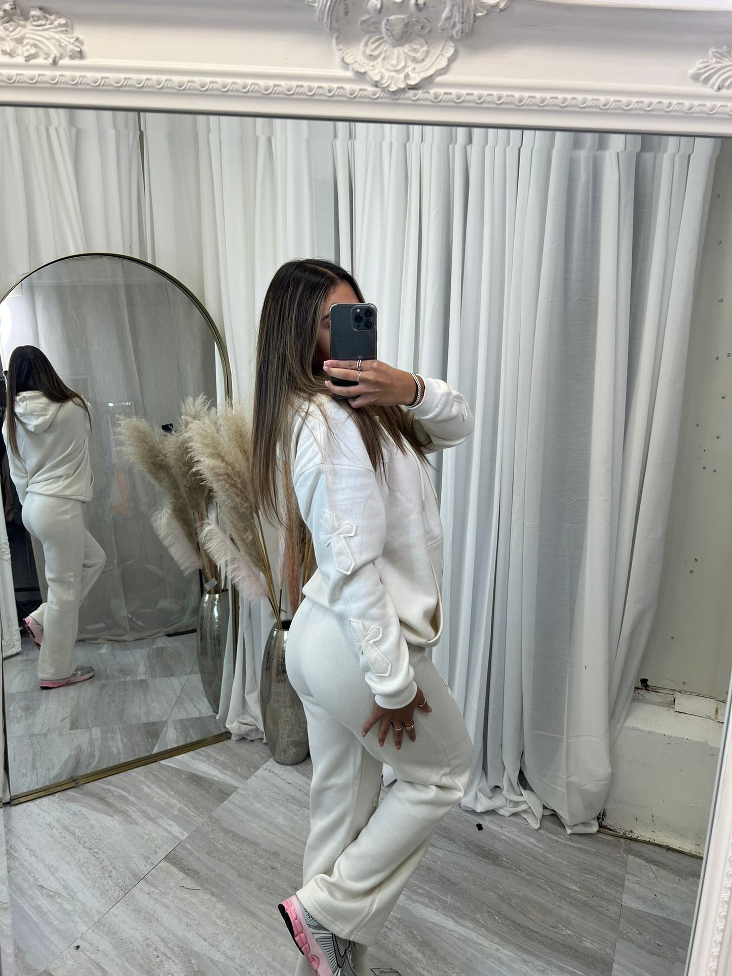 Oversized wide leg cross tracksuit