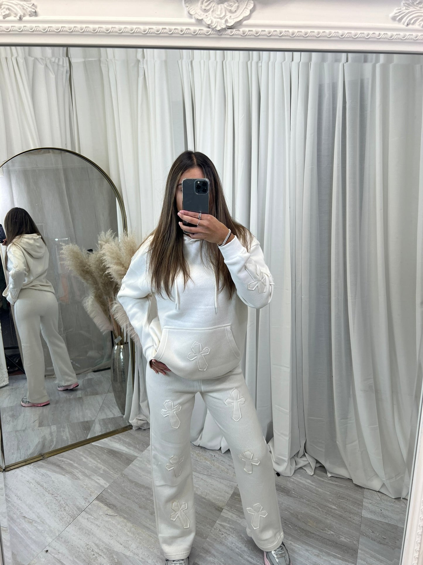Oversized wide leg cross tracksuit