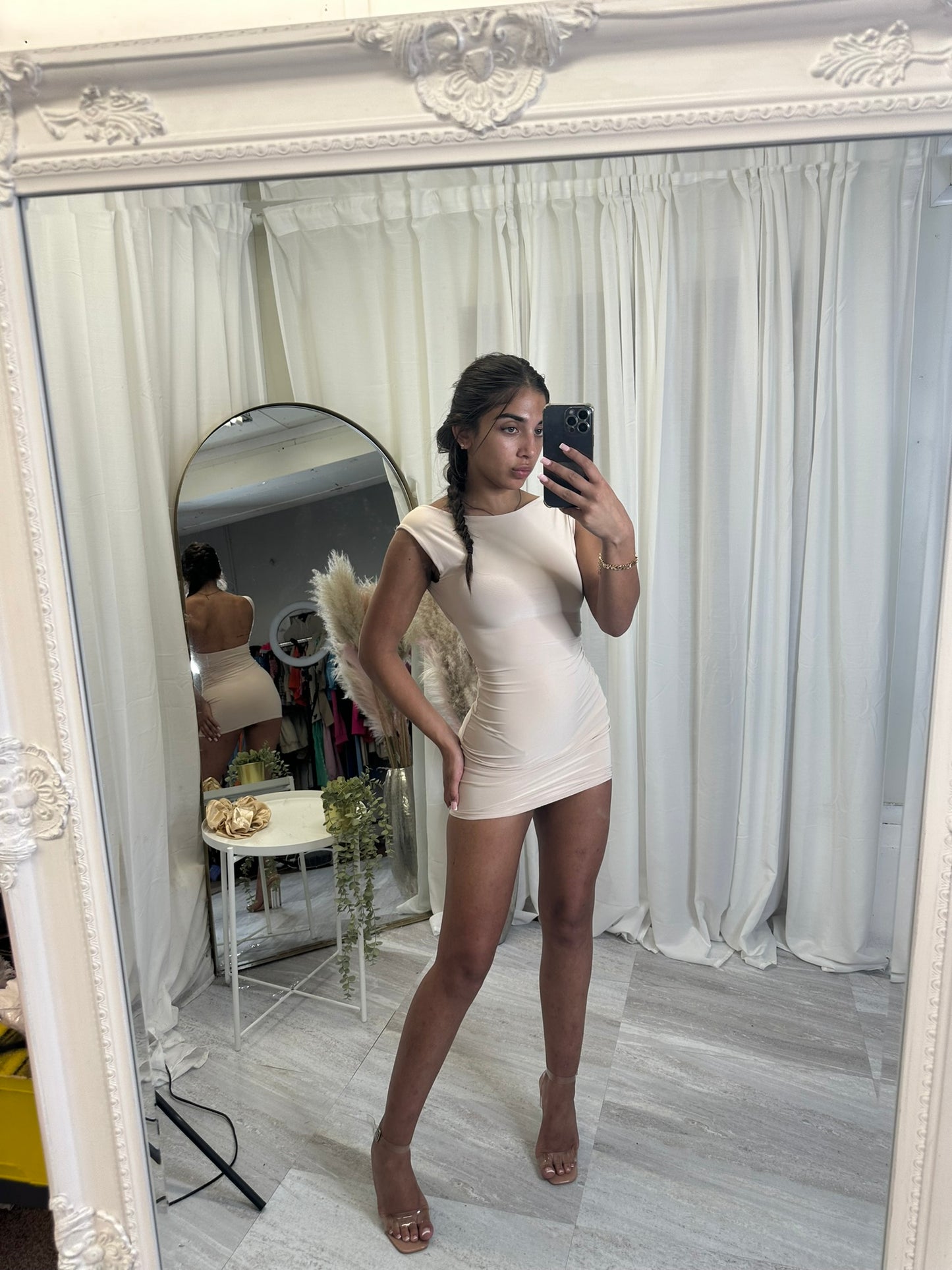 Backless mini dress
