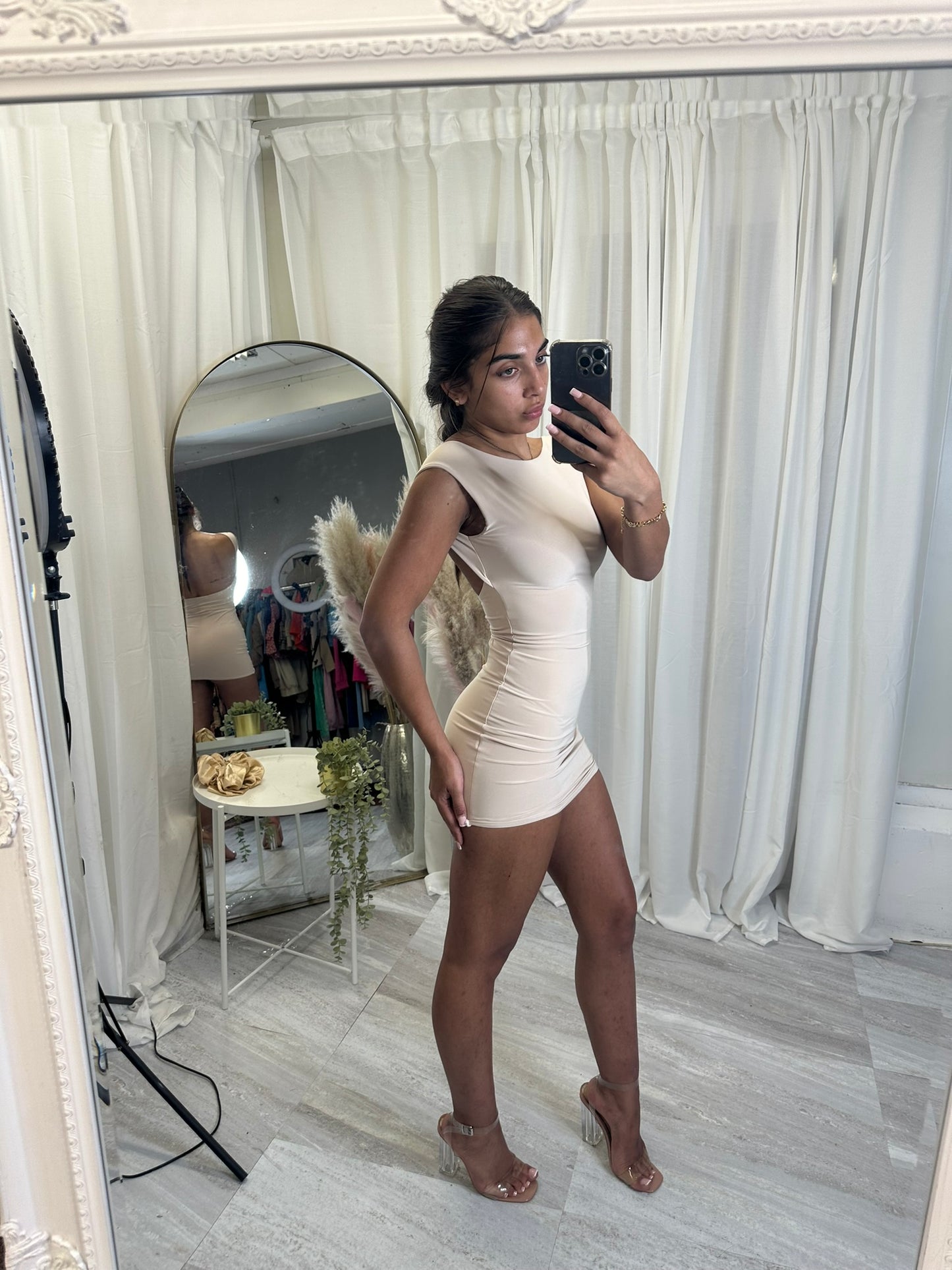 Backless mini dress