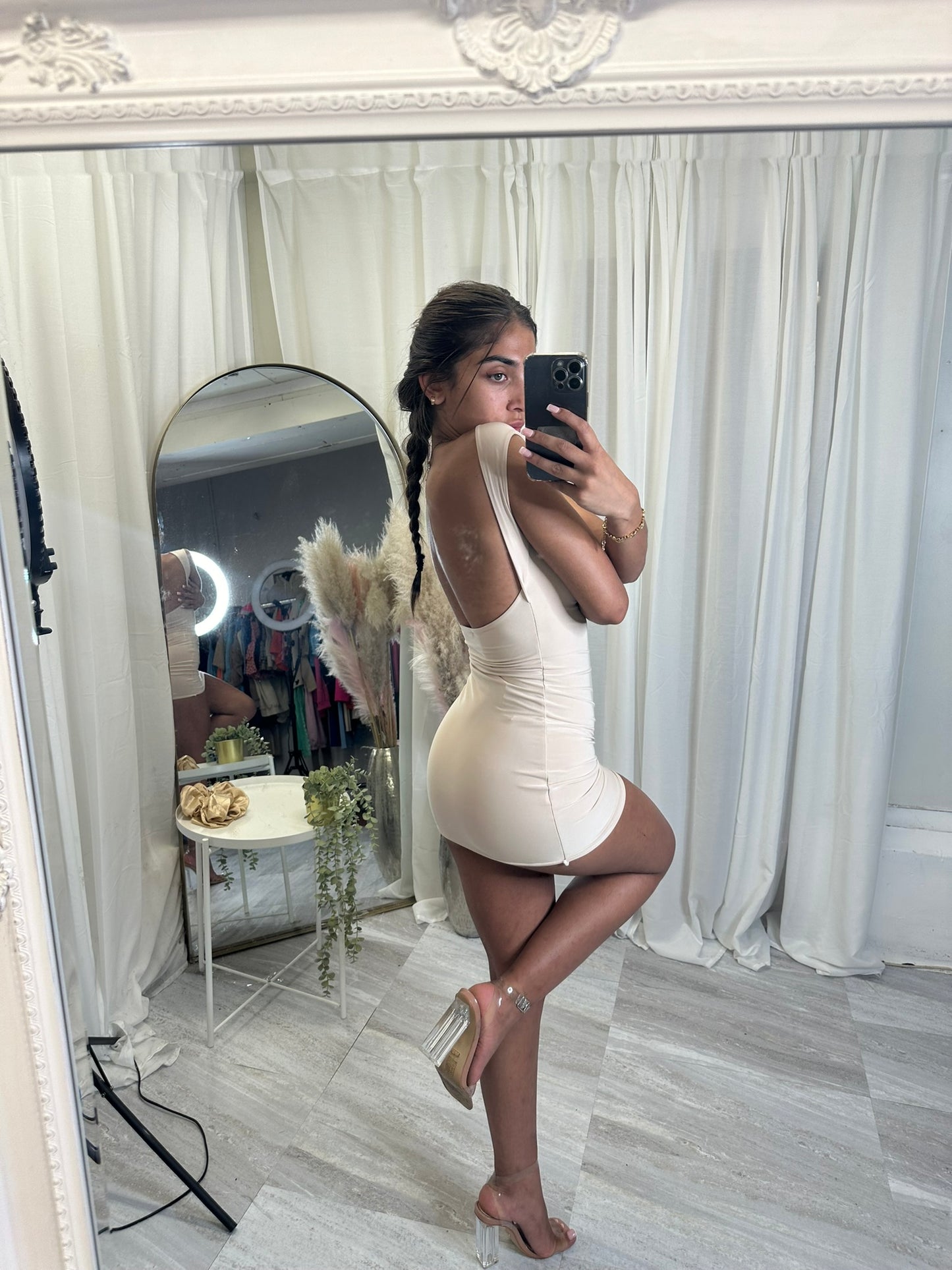 Backless mini dress