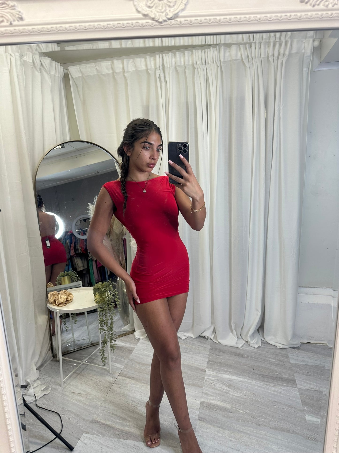Backless mini dress