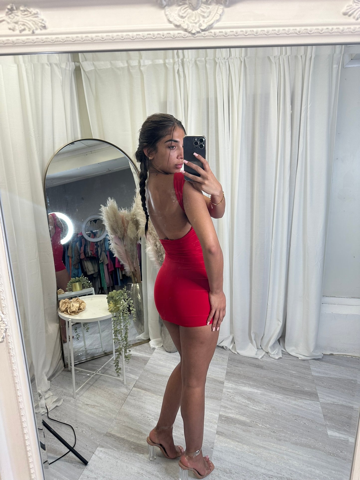 Backless mini dress
