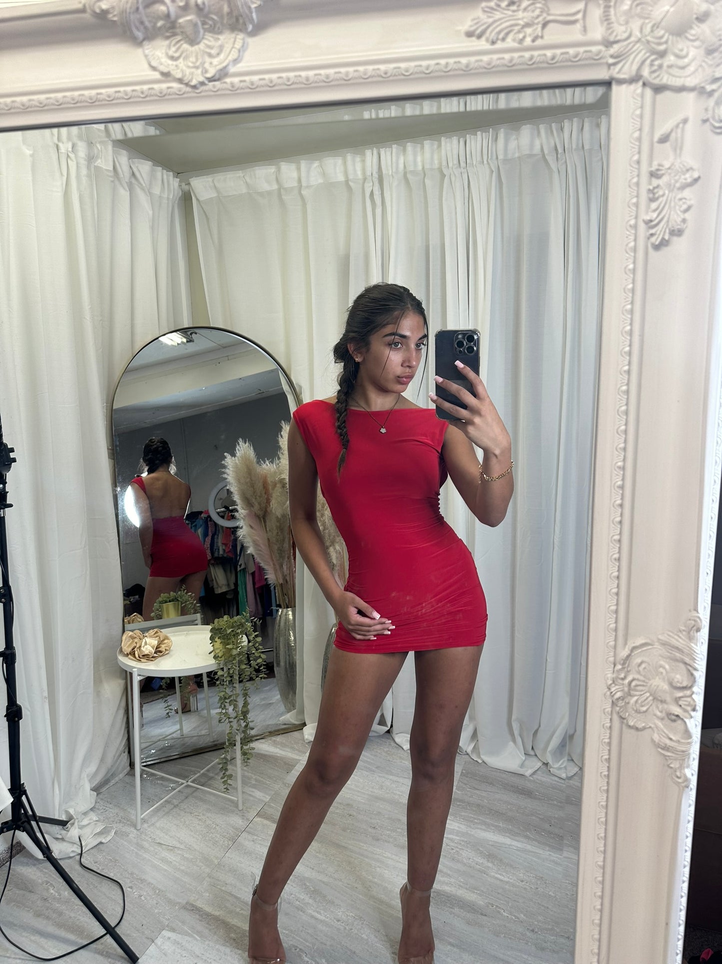 Backless mini dress