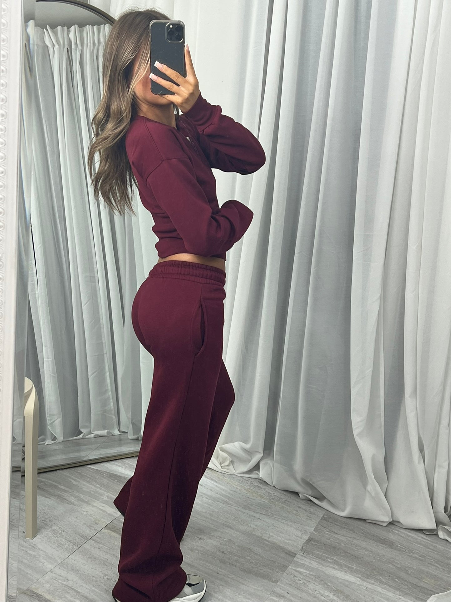 Wide leg zipped tracksuit