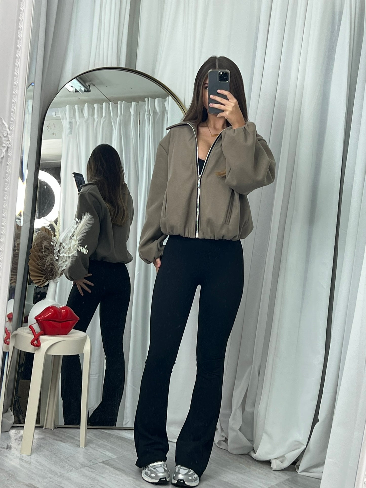 Emily collared bomber jacket