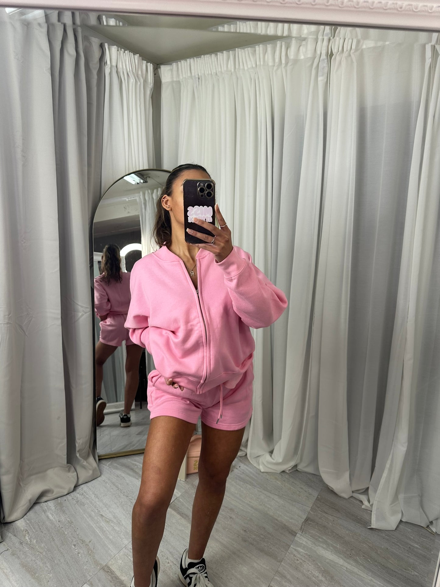 Bomber jacket and shorts set
