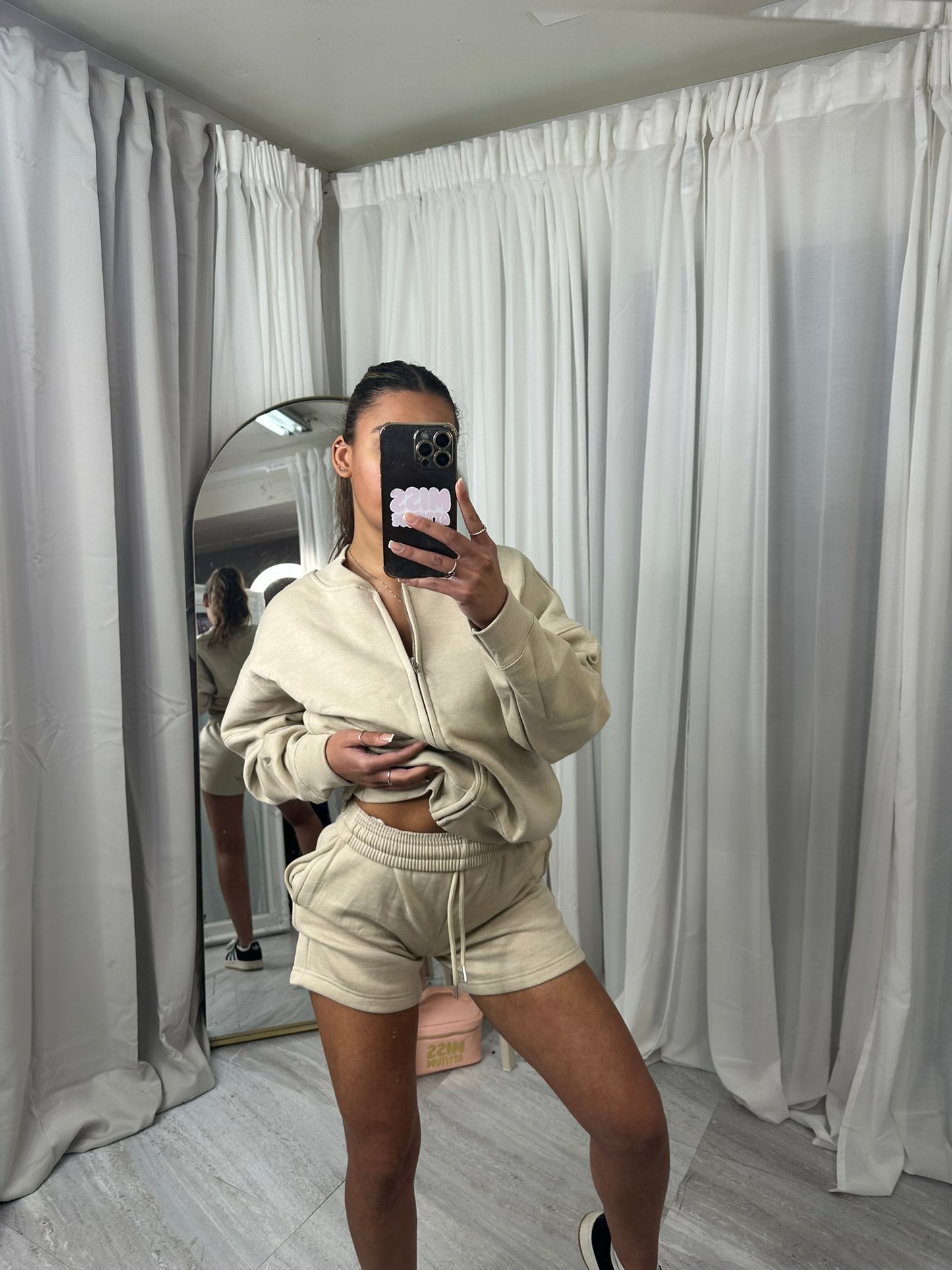 Bomber jacket and shorts set