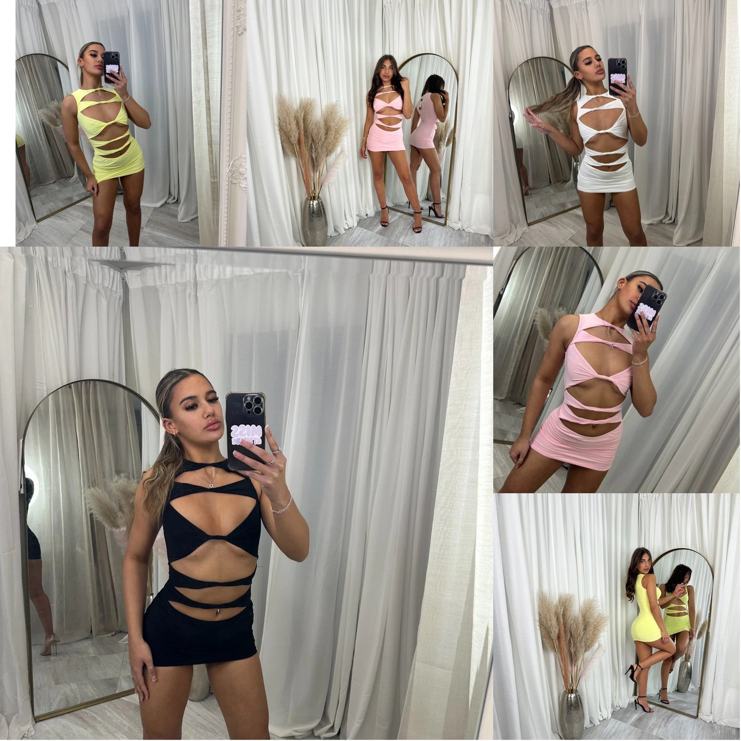 Brooke cut out slinky mini dress 3048