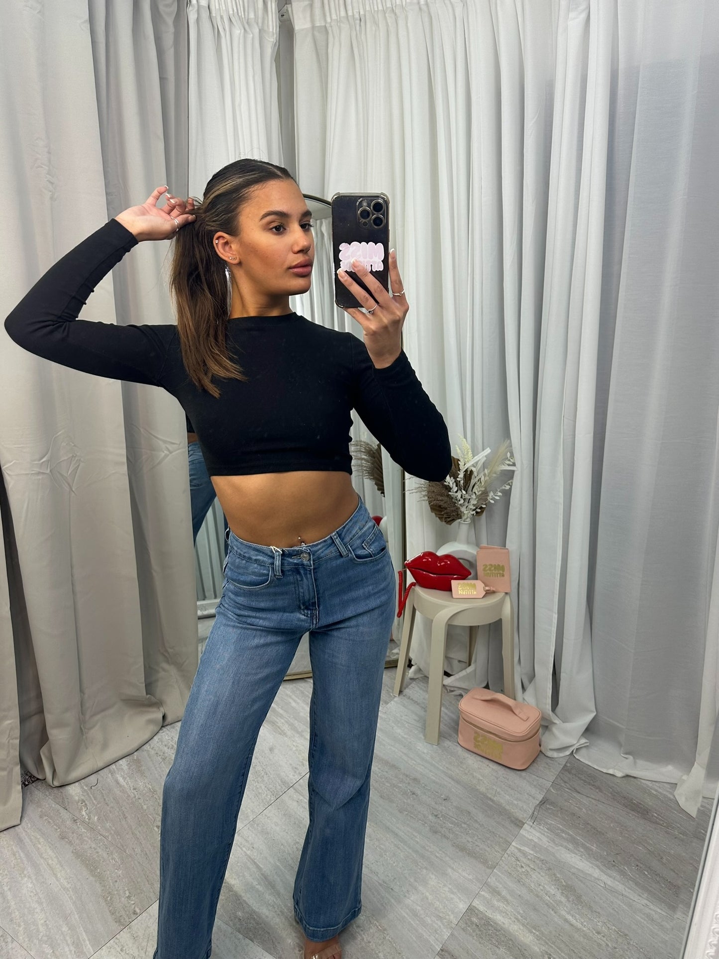Viral high waist stretchy jeans