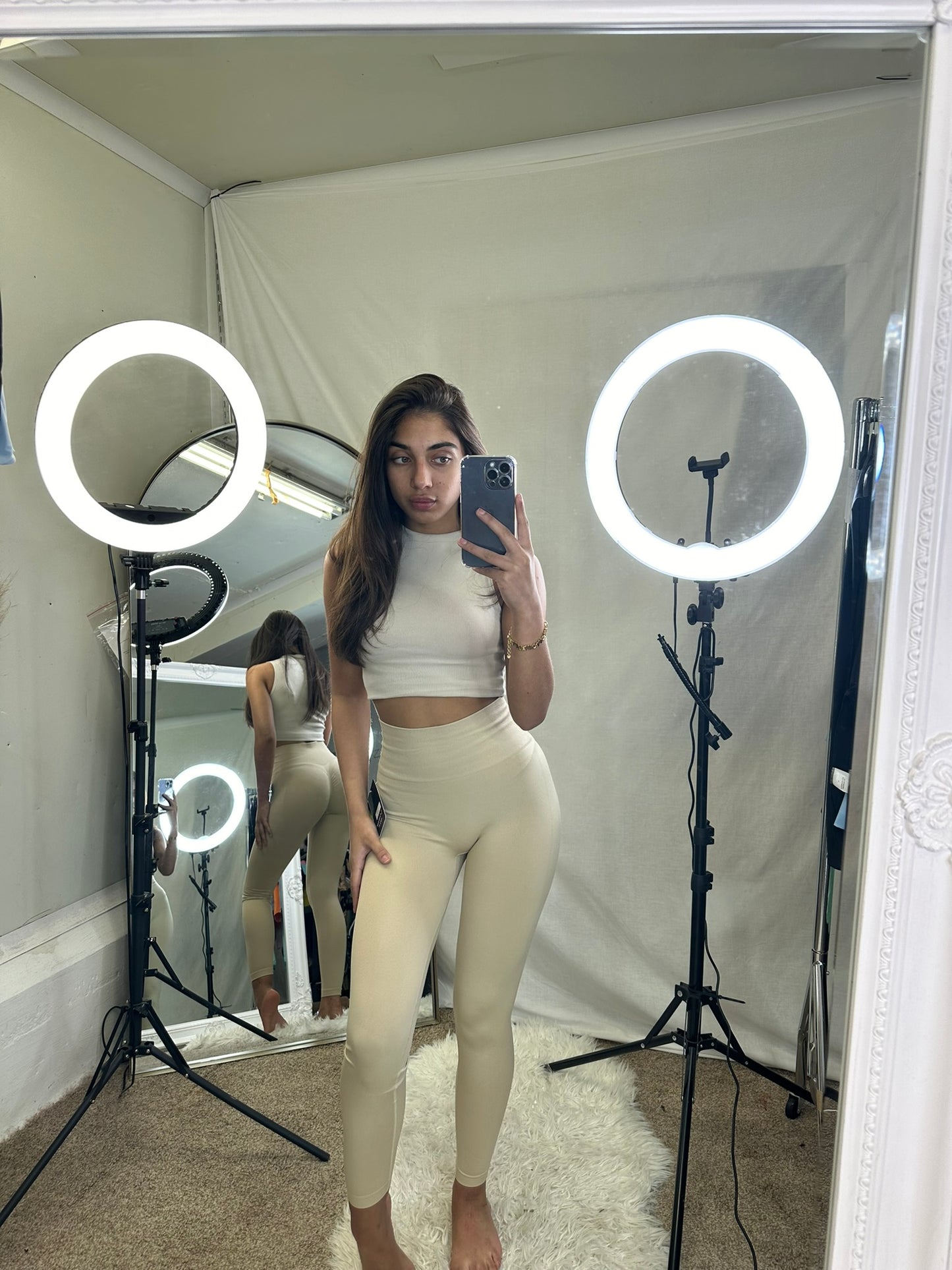 Amy scrunch bum ribbed high waist leggings gym active wear bottoms