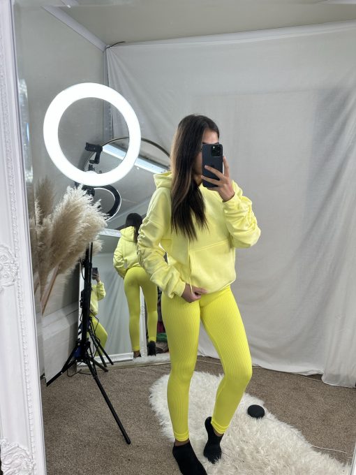 Lexi ruched sleeve fleece lined hoodie