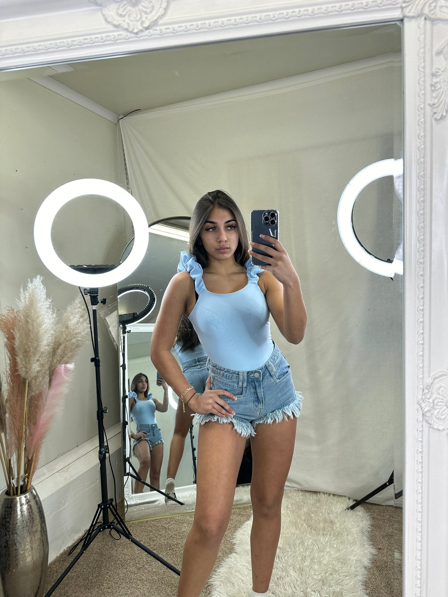 Jasmine frilled sleeve bodysuit 5104