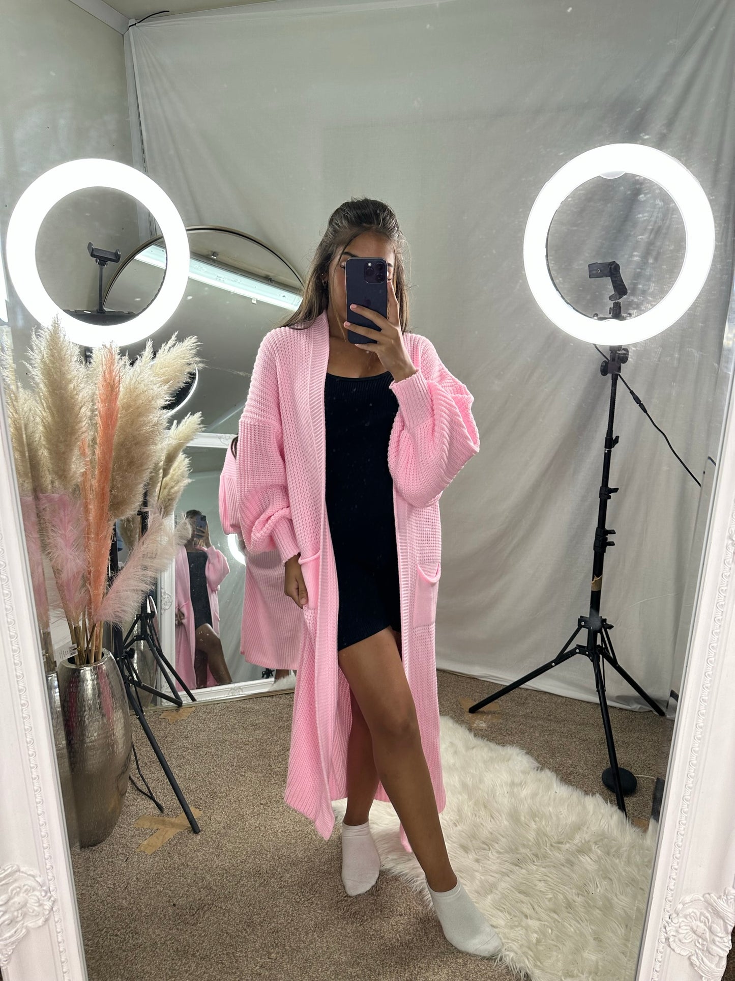 Thea long balloon sleeved cardigan