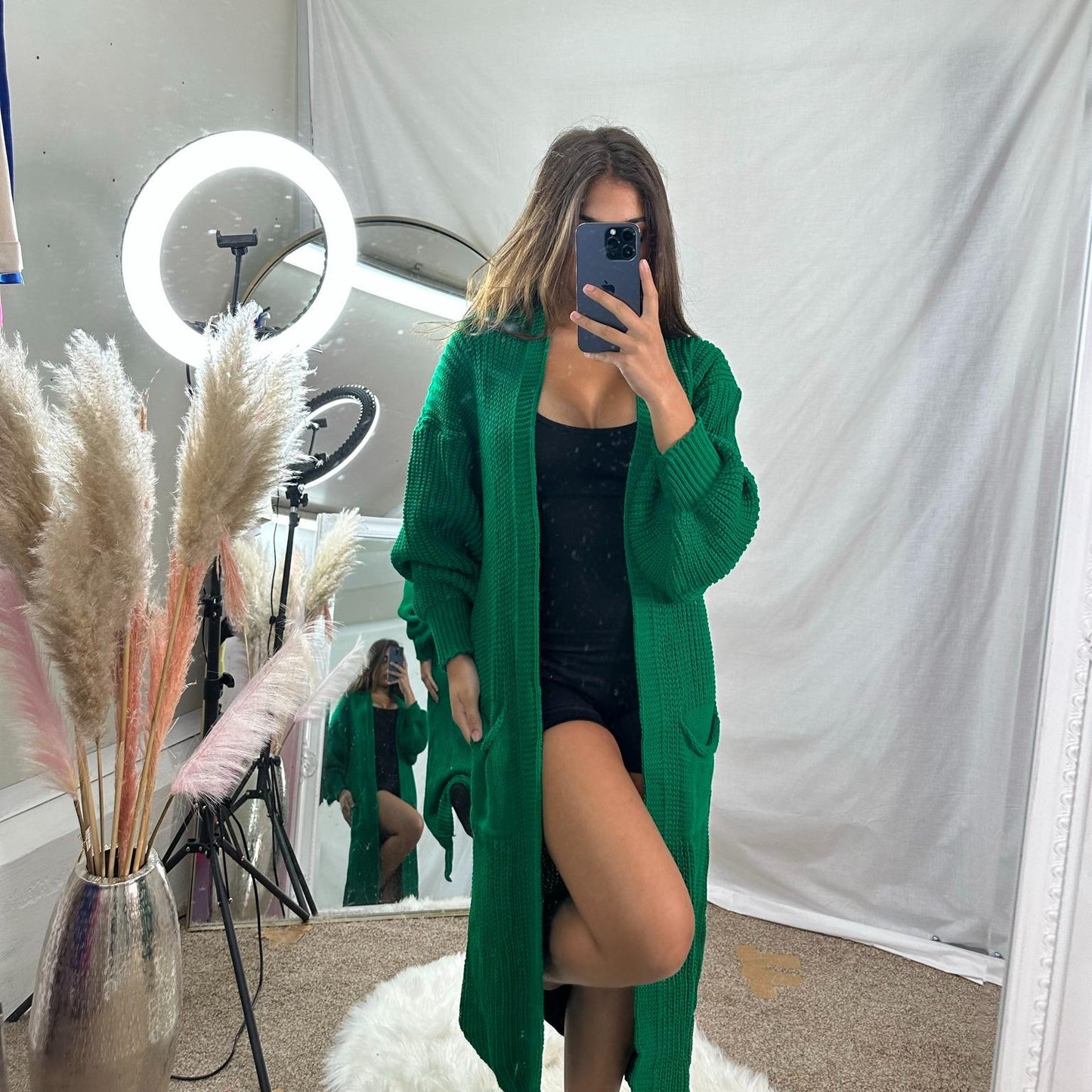 Thea long balloon sleeved cardigan