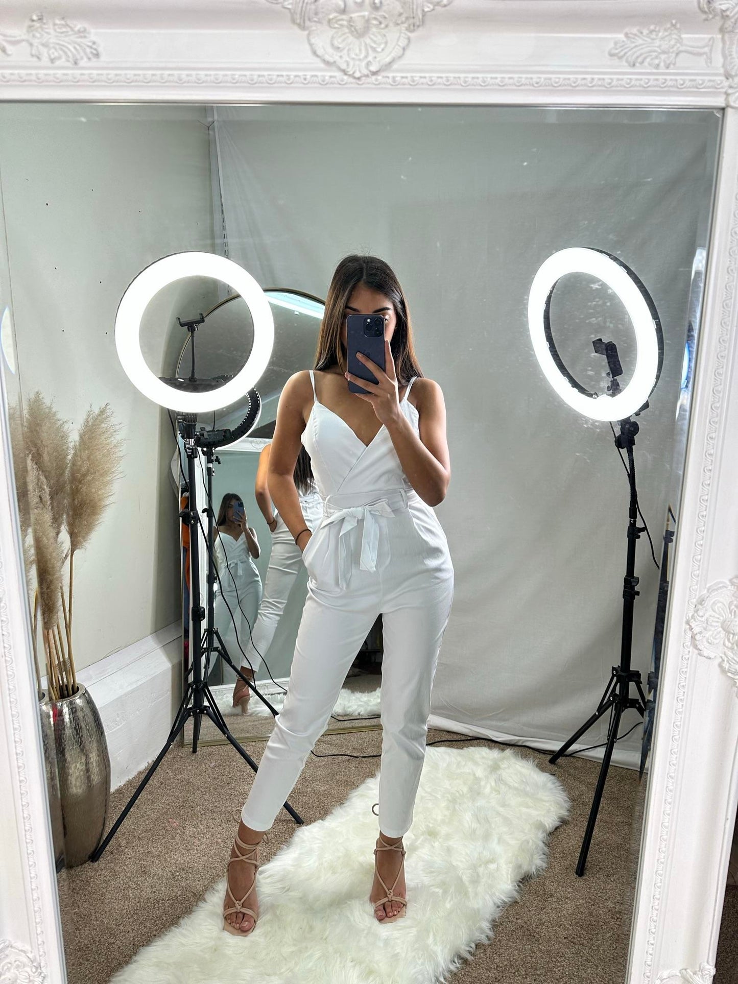 Madison belted one piece jumpsuit