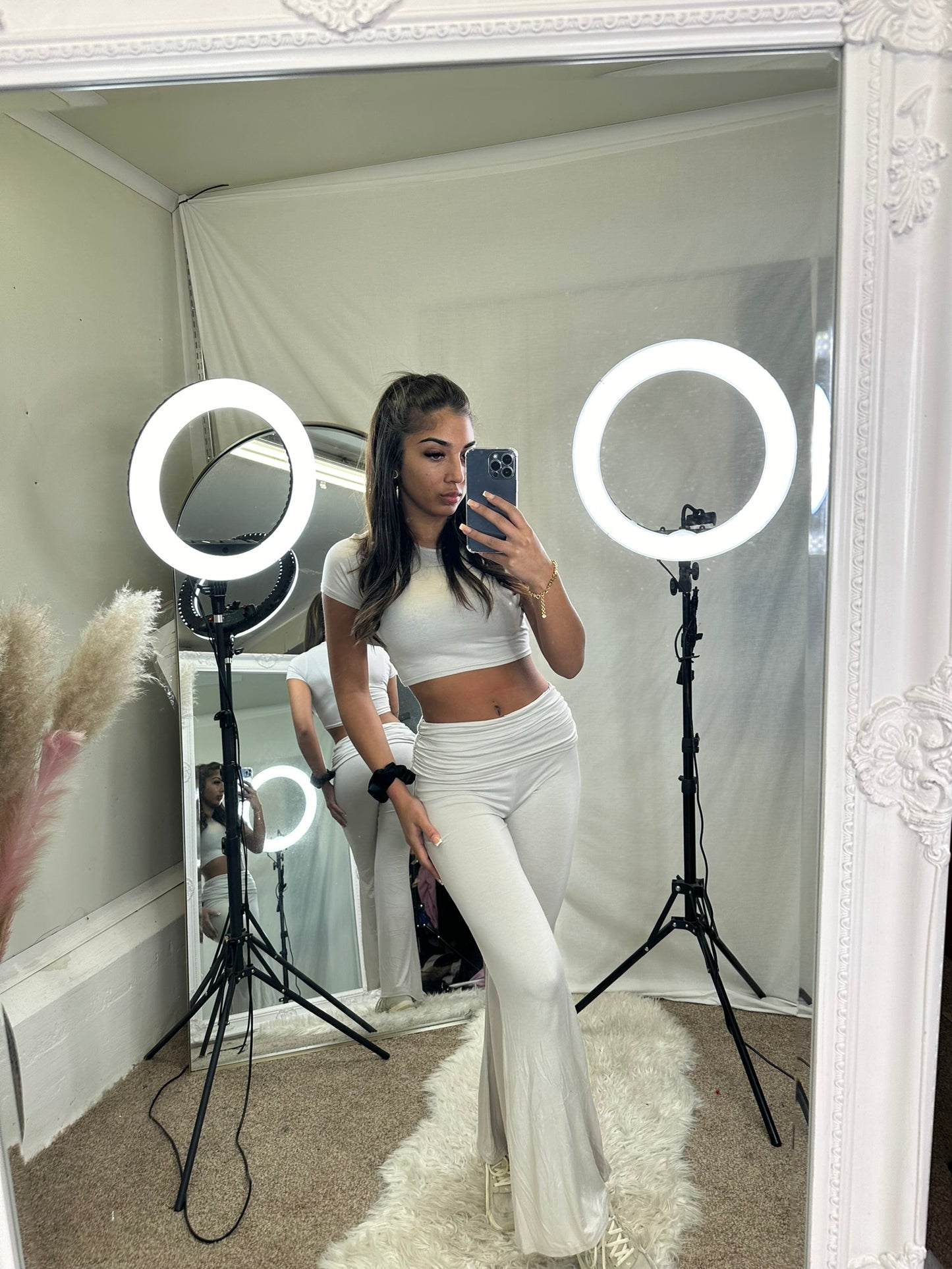 SMIT ruched waist flared loungewear