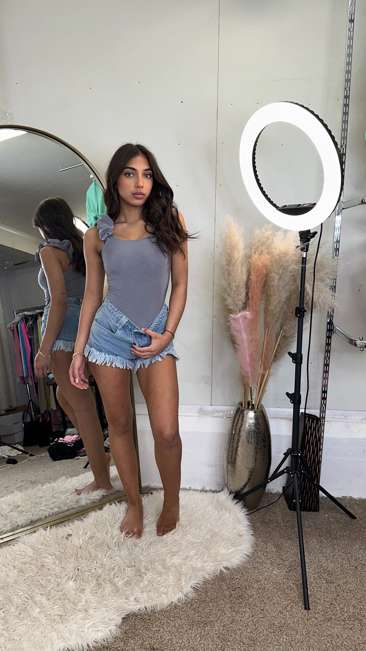 Jasmine frilled sleeve bodysuit 5104