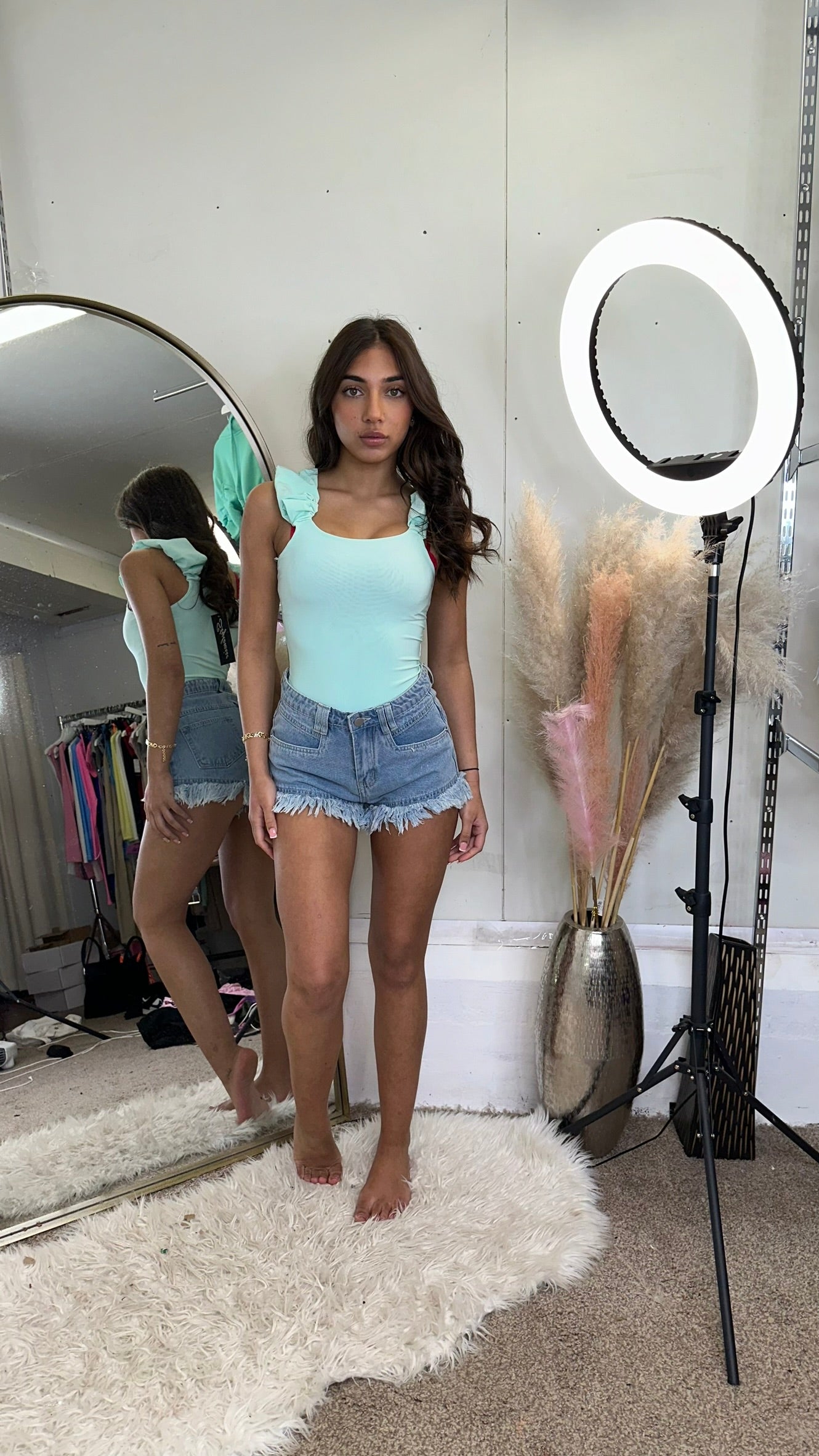 Jasmine frilled sleeve bodysuit 5104