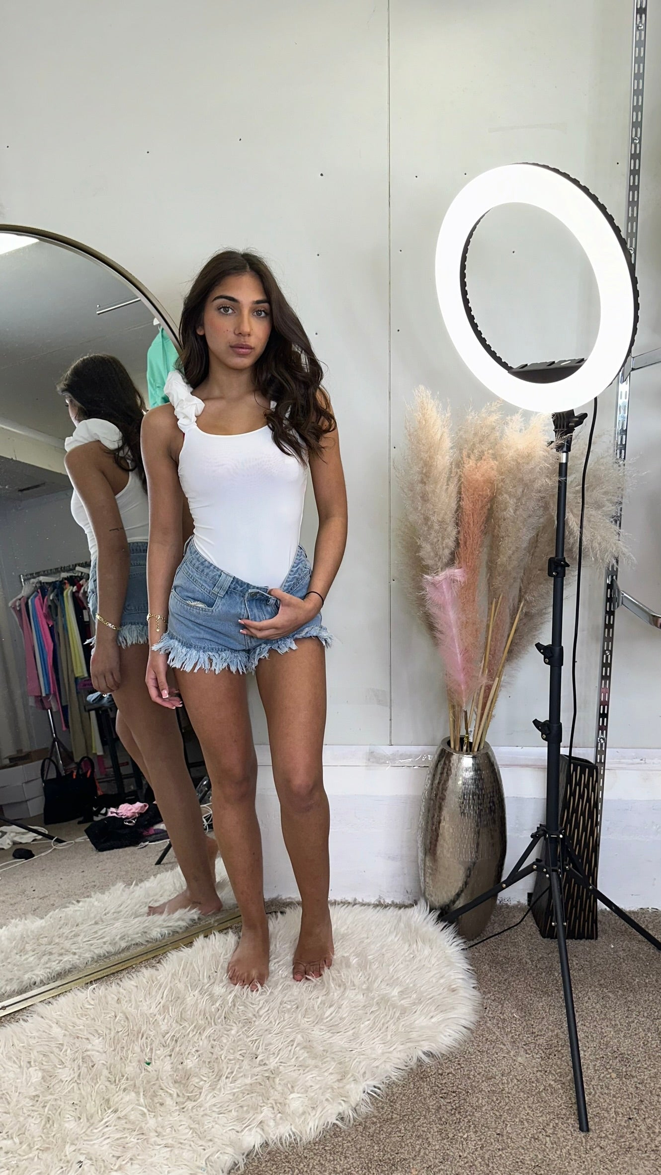 Jasmine frilled sleeve bodysuit 5104