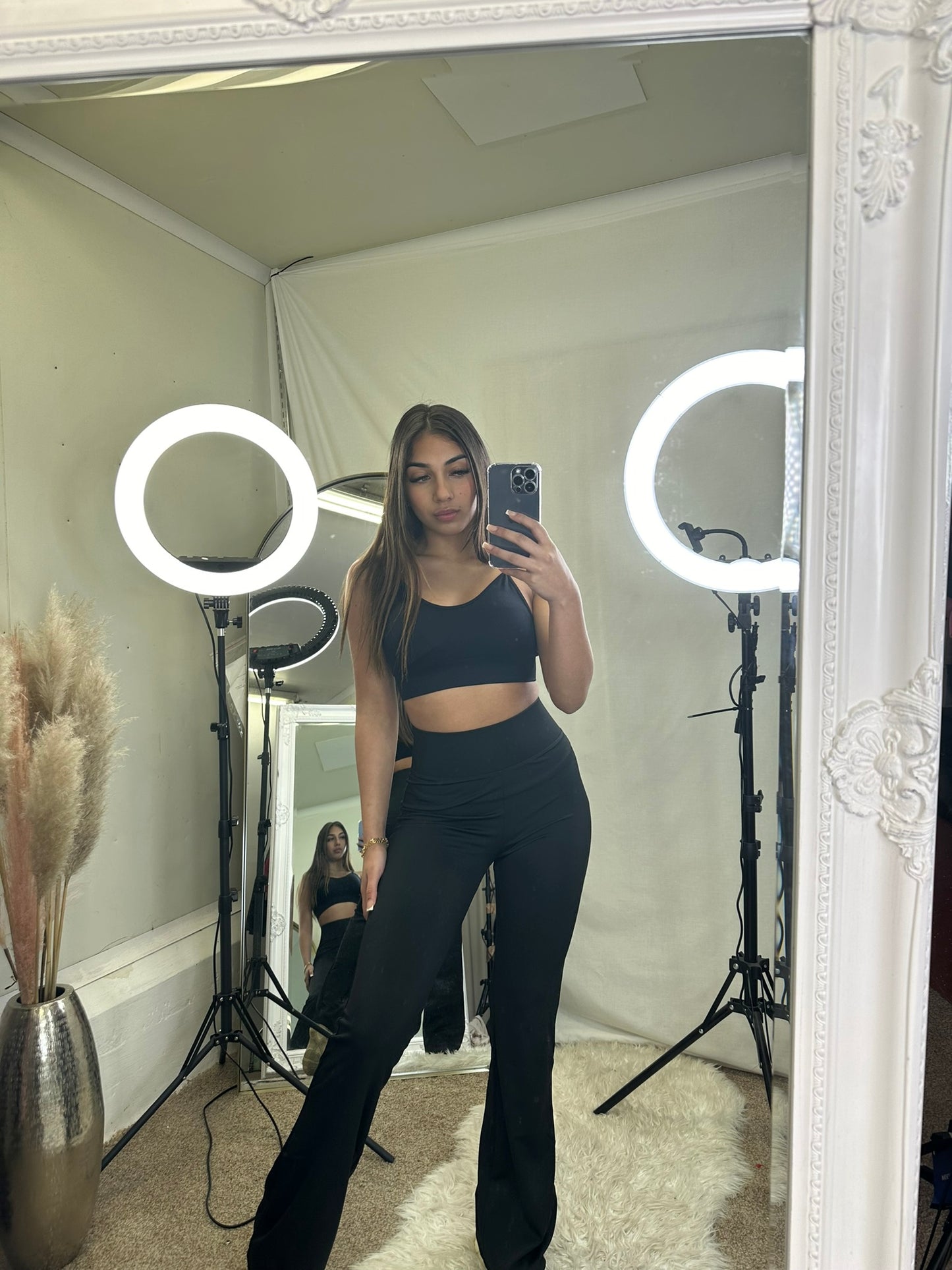 high waisted flared yoga pants