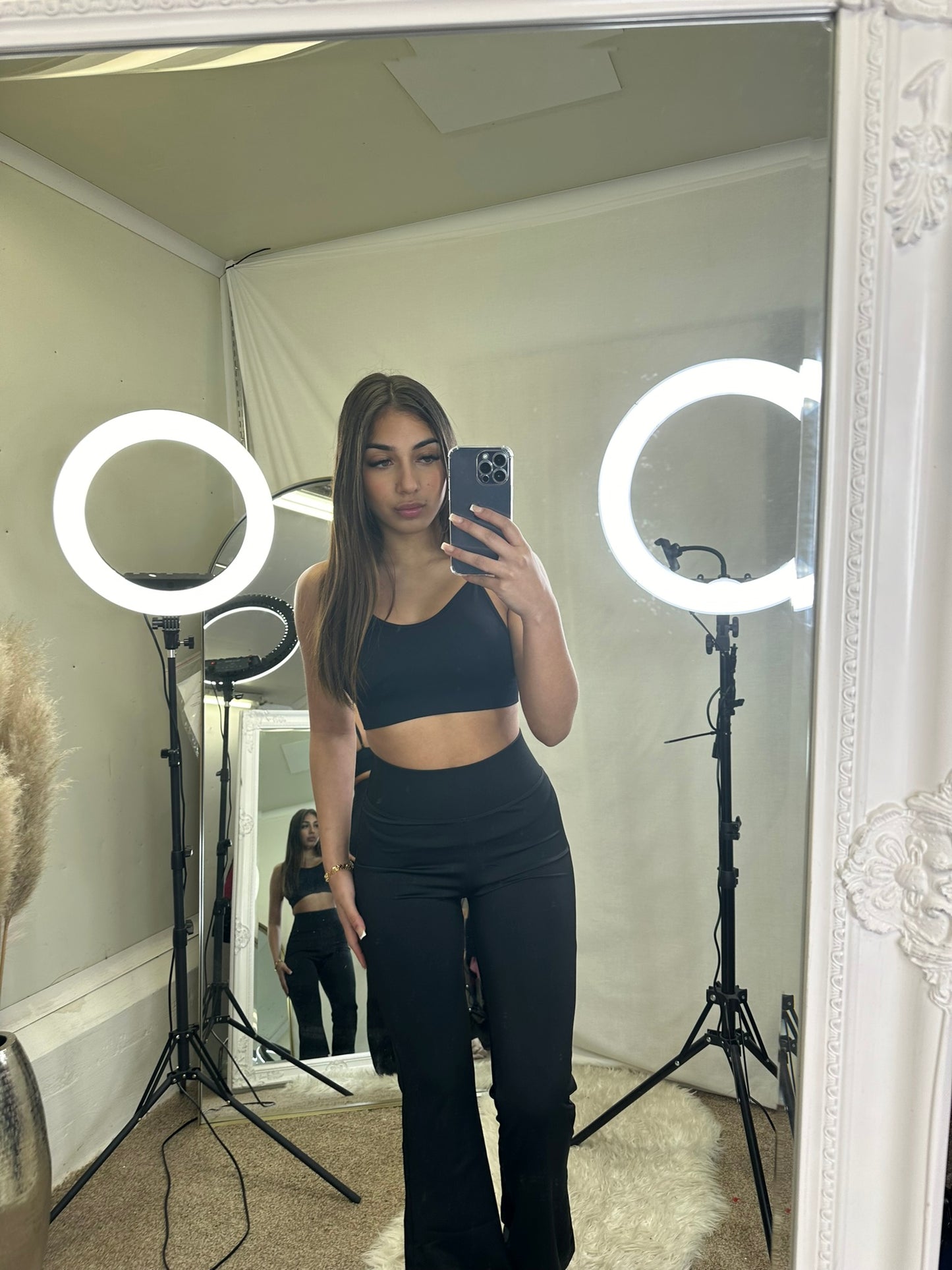 high waisted flared yoga pants