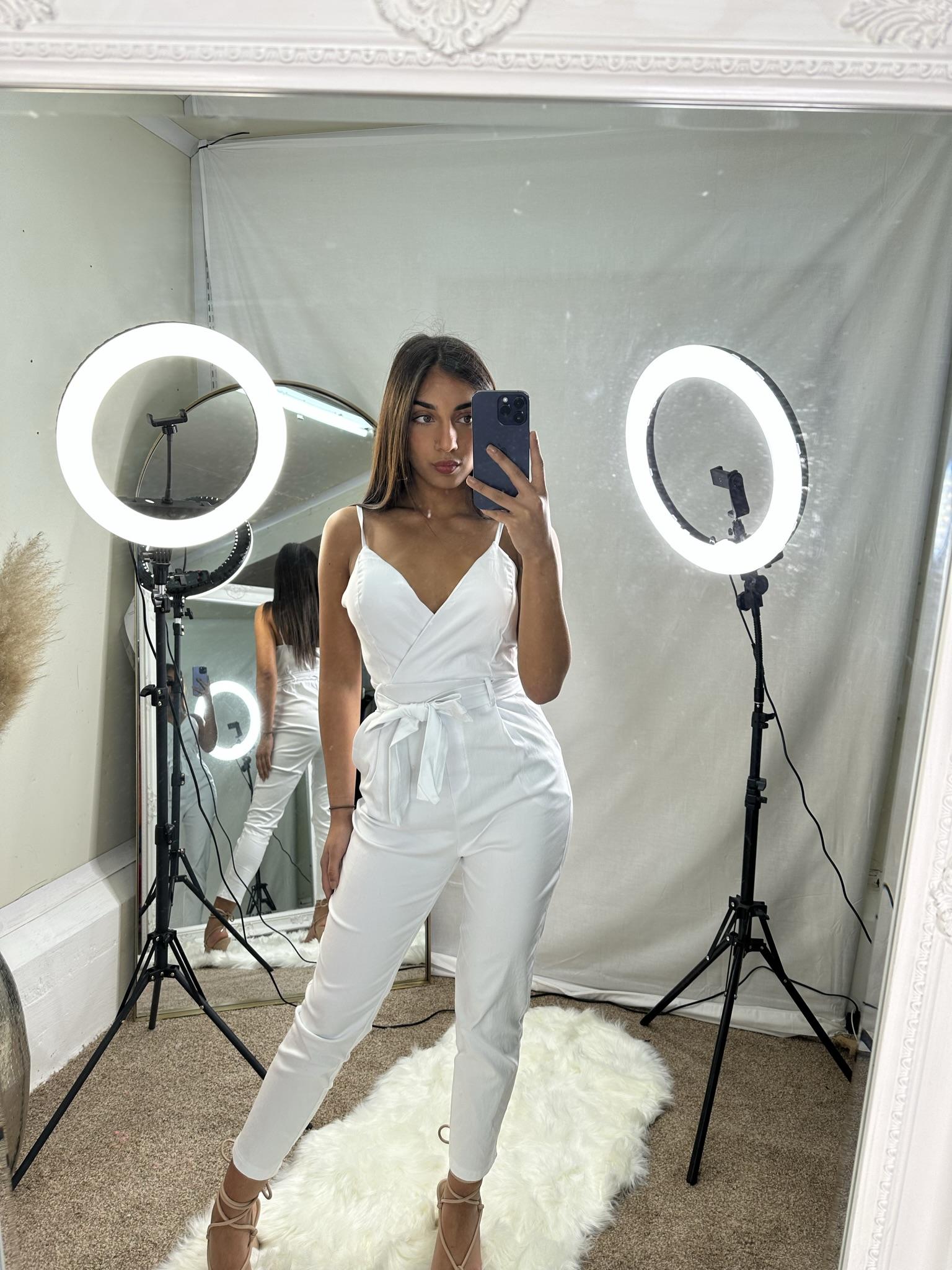 Madison belted one piece jumpsuit