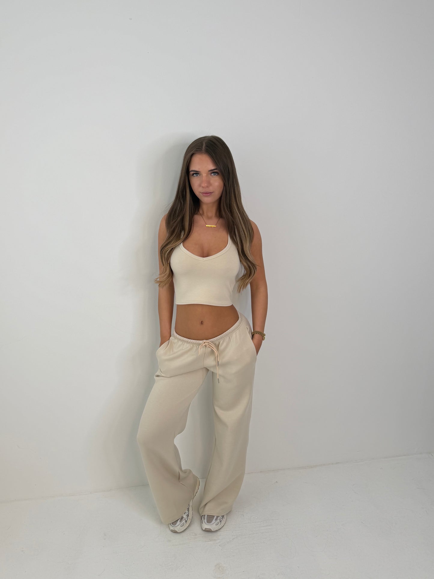 Haille comfort low waist halter neck loungewear set