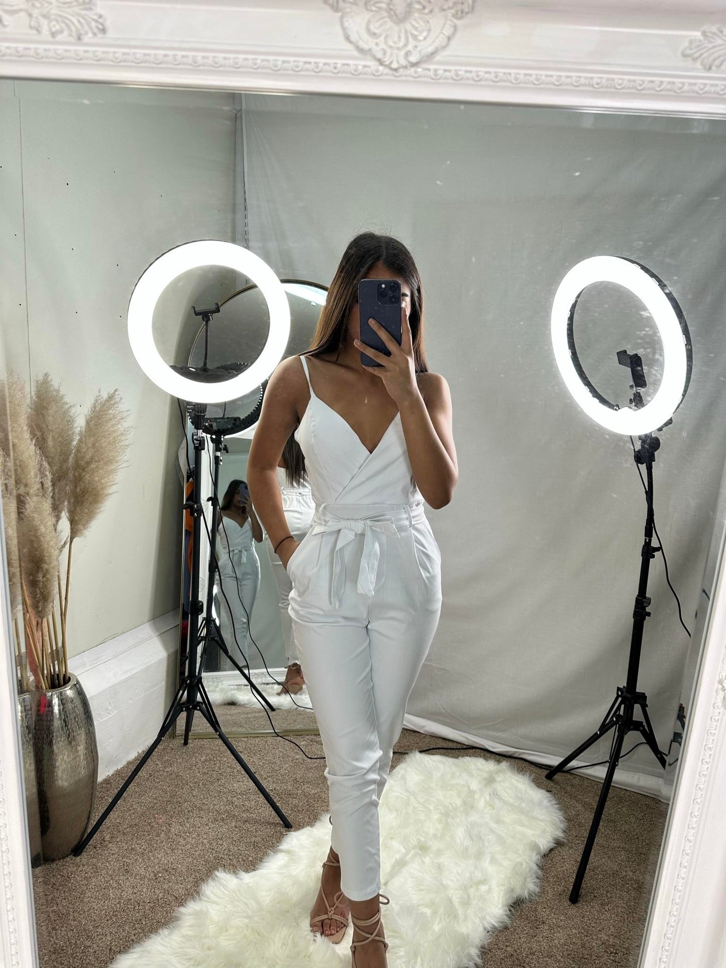 Madison belted one piece jumpsuit