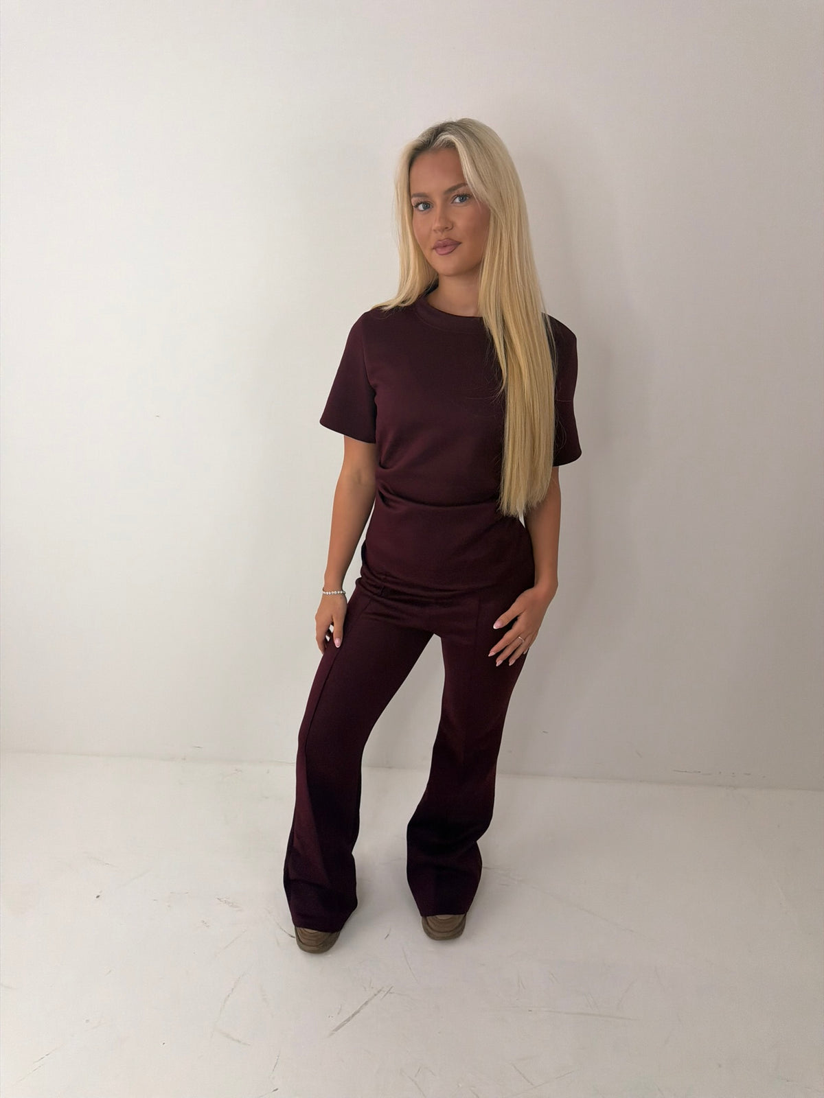 Romie Cinched Waist Wide Leg Trouser Set Co ord