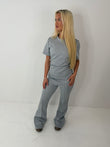 Romie Cinched Waist Wide Leg Trouser Set Co ord