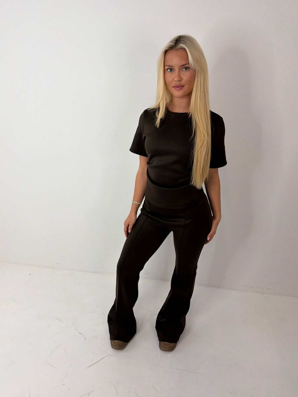 Romie Cinched Waist Wide Leg Trouser Set Co ord