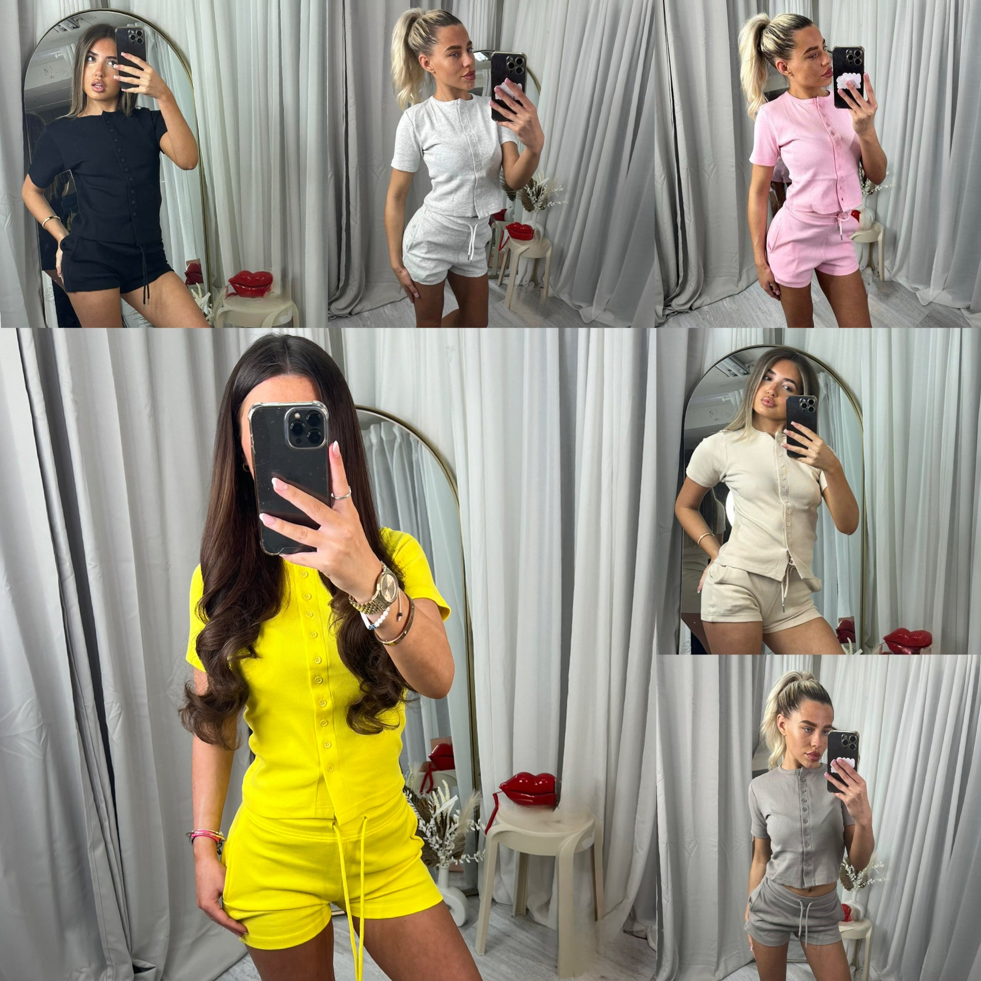 Short sleeved shorts mae set