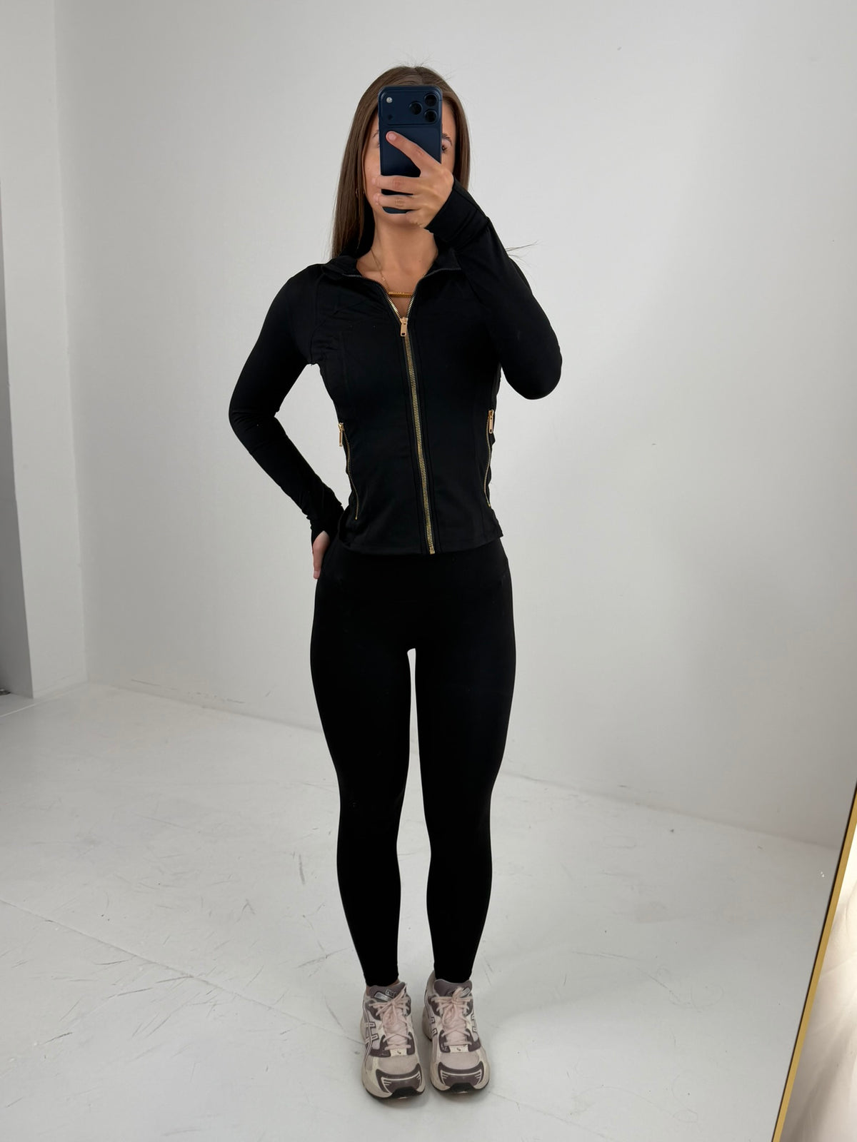Millie Gold Zip Jacket and Leggings Set