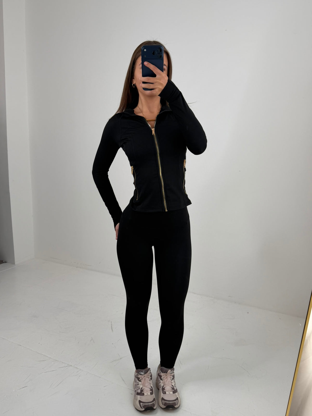Millie Gold Zip Jacket and Leggings Set