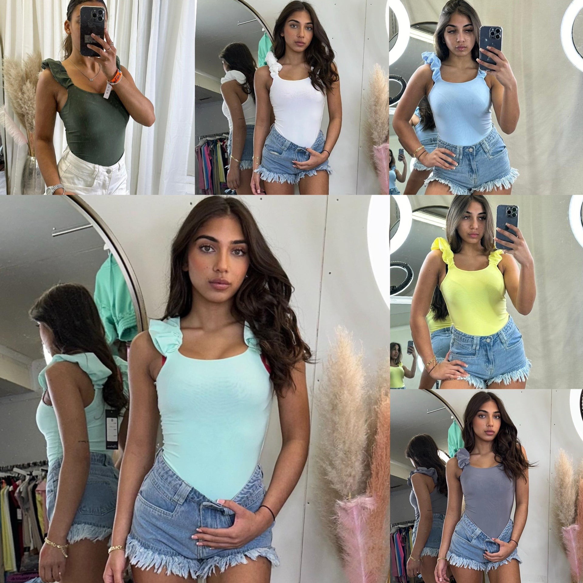 Jasmine frilled sleeve bodysuit 5104