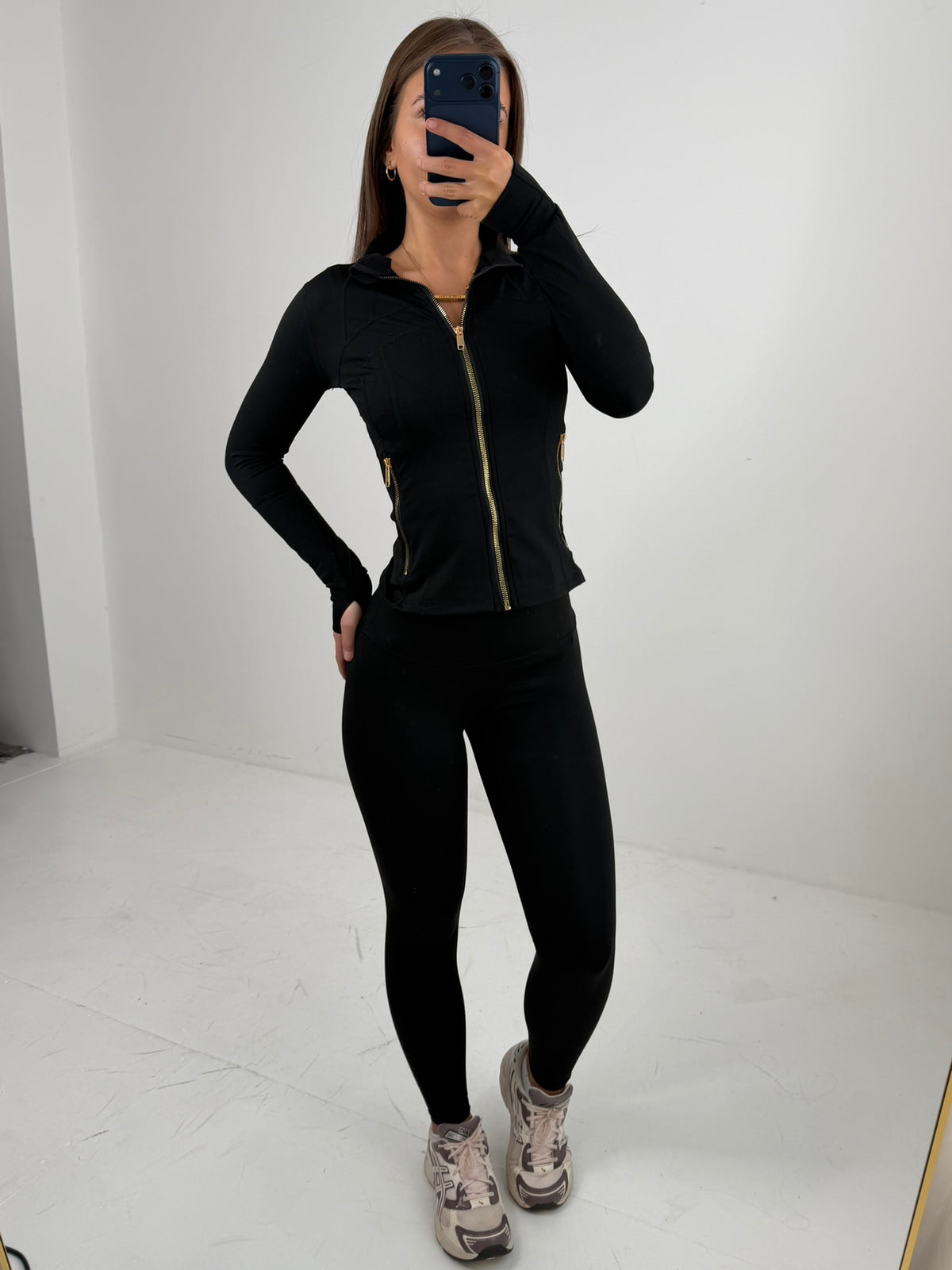 Millie Gold Zip Jacket and Leggings Set