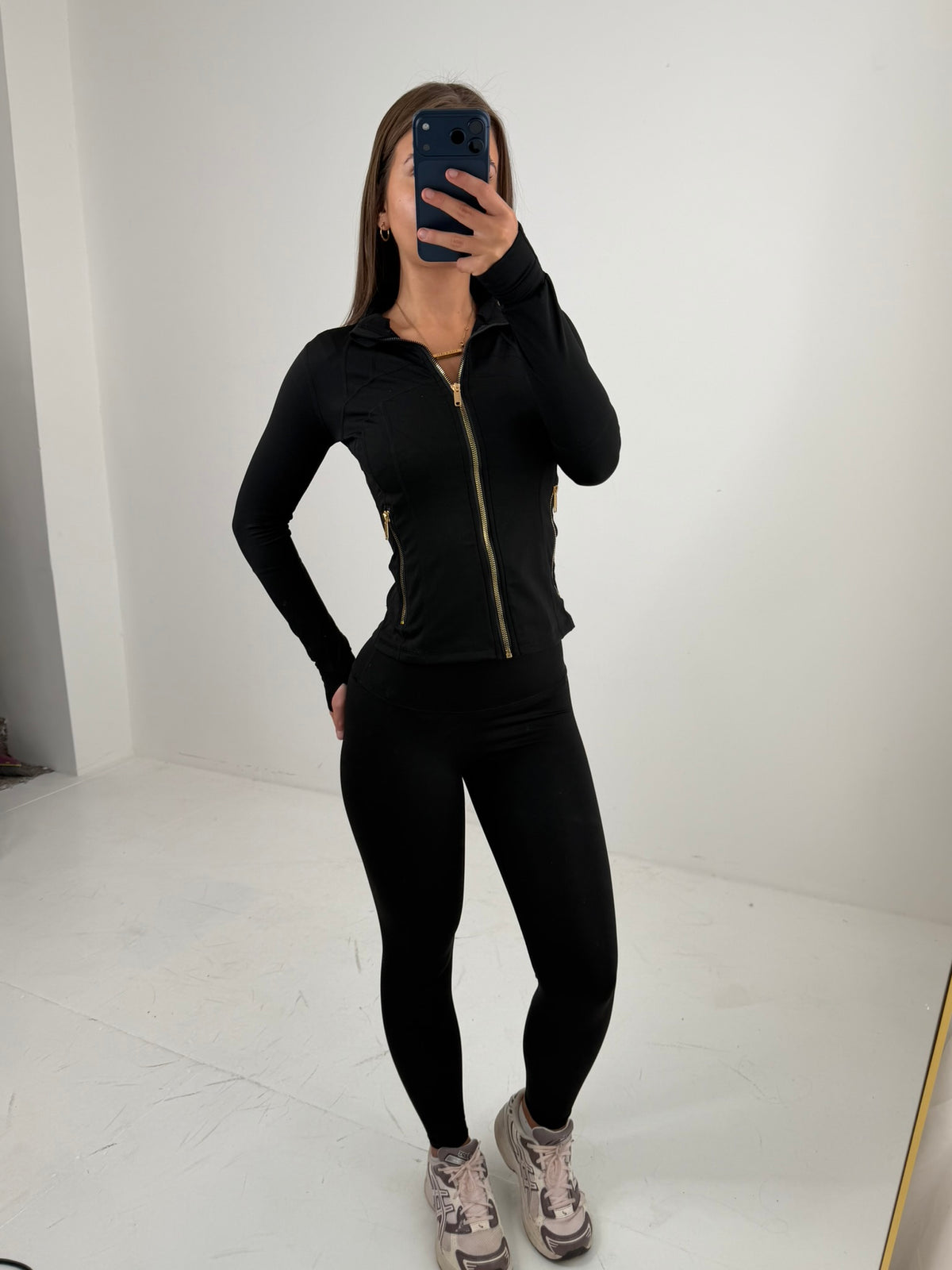 Millie Gold Zip Jacket and Leggings Set