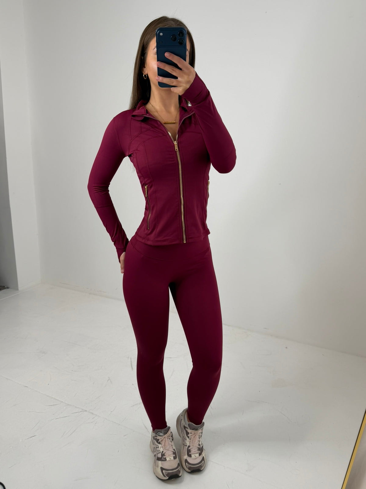 Millie Gold Zip Jacket and Leggings Set