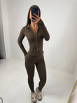 Millie Gold Zip Jacket and Leggings Set
